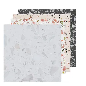 24`x24` terrazzo tile white concrete tile terrazzo floor finishing Terrazzo stone for kitchen top countertops