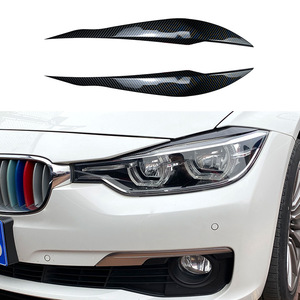 Bmw 3 Series F30 F31 Headlight Eyebrow Decal Carbon Fiber Texture ABS Body Stickers For 2012 2018 - Product Image 1