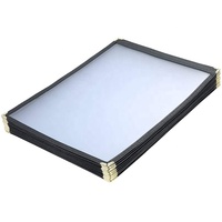 Protège-menus et dossiers transparents Yimi en PU+PVC A4 pour cafés et restaurants, faible MOQ, 1 page