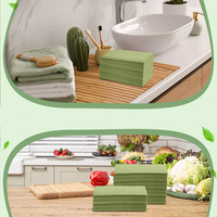 Servilletas de Papel Airlaid Verdes para Cena, 40x40cm, Plegables, Antipolvo, Desechables, para Fiestas y Banquetes