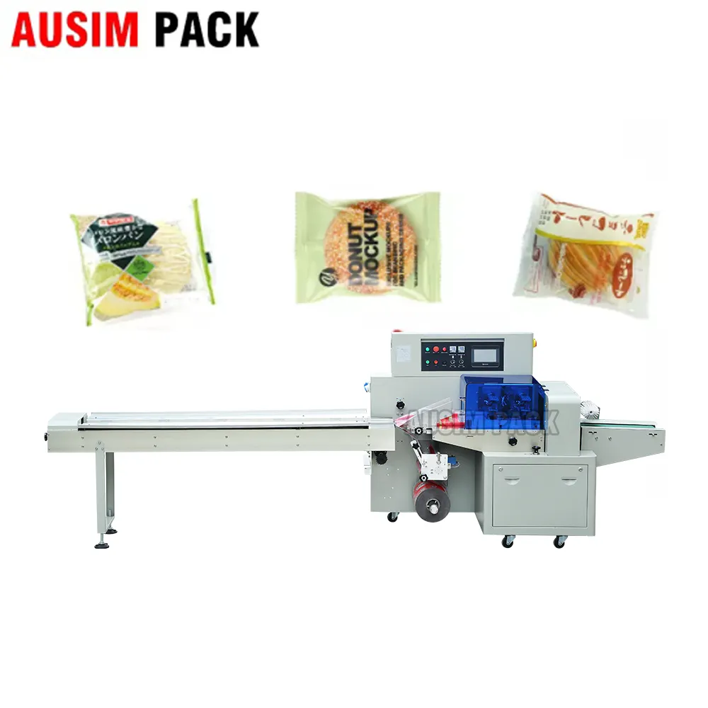 Multifunctionele DS-350 Horizontale Biscuit Candy Bar Cake Toast Flow Verpakkingsmachine Kleine Producten