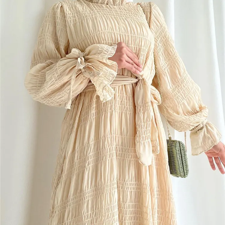 Odm đồng bằng dân tộc abaya dài Dubai hồi giáo quần áo hiện đại hồi giáo Ăn mặc