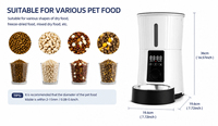 Distributeur automatique de nourriture pour animaux de compagnie intelligent, en plastique et acier inoxydable, 4L, avec WiFi, pour chats et chiens d'intérieur