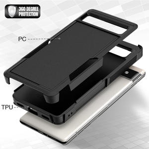 PC dur 2 en 1 TPU Soft Bumper Case for <span class=keywords><strong>Google</strong></span> <span class=keywords><strong>Pixel</strong></span> 6/6A/6 Pro Heavy Duty shock proof Armor Shell Case antidérapant anti-rayures - Product Image 4