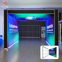 Stand d'exposition portable LED modulaire réutilisable à installation rapide sans outils pour les expositions avec cadre stable et détachable