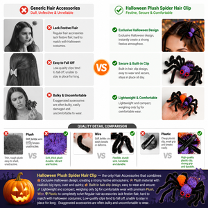 Fermagli per Capelli a Forma di Ragno per Halloween, per Ragazze e Donne, Ragazzi di Spagna pieghevoli, Decorazioni per Trick or Treat, Accessori per Cosplay e Uso Quotidiano, Regalo - Product Image 5