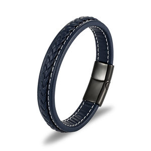 Braccialetto con cinturino avvolgente flessibile morbido personalizzato <span class=keywords><strong>bracciale</strong></span> in vera pelle con incisione Logo bracciali in pelle da uomo <span class=keywords><strong>regalo</strong></span> per la <span class=keywords><strong>festa</strong></span> del papà - Product Image 4