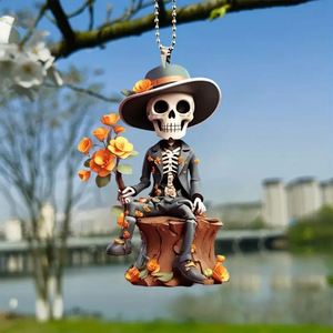 Oferta Especial: Adorno Colgante de Acrílico, Figura de Esqueleto Gótico Conmemorativo, Estatua Artesanal 2026, Decoración - Product Image 3