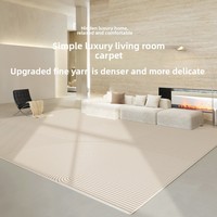 Tapis géométrique moderne en fausse fourrure de cachemire, résistant à l'eau et aux taches, facile d'entretien, pour salon et chambre à coucher