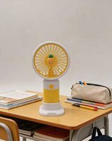 Kipas Mini Portabel Genggam USB Isi Ulang, 3 Kecepatan Dapat Disesuaikan, Desain Lipat untuk Penggunaan Luar Ruangan, Kipas Meja Grosir