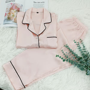 Fabricant 100% Ensembles de vêtements de nuit de luxe en soie pour femmes, ensemble de pyjama en soie écologique de haute qualité pour femmes - Product Image 3