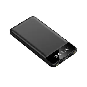 Bateria portátil super fina usb 2023 mah, bateria portátil super fina para banco de energia com display digital, venda no atacado de 20000 mah 10000mah