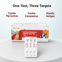 Kit de test combiné multiplex pour la détection de maladies canines (CPV, CCV, GIA Ag) – Résultat rapide en 2 minutes – Cassette de diagnostic vétérinaire pour cliniques vétérinaires