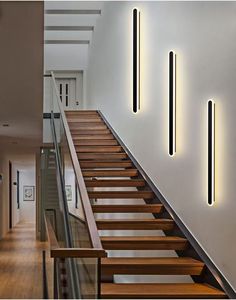 Lampe LED linéaire extérieure longue et moderne noire pour porche, éclairage mural de jardin - Product Image 6