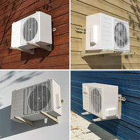 Support pour climatiseur Montage mural extérieur avec barre transversale pour systèmes HVAC
