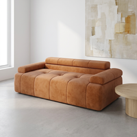Ensemble de canapés modulaires personnalisés compressés sous vide, 2 places, entièrement en mousse, sans armature, en forme de ligne, pour salon, appartement, villa
