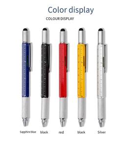 Stylo à bille multifonctionnel 6 en 1 avec logo personnalisé, outil capacitif, laser infrarouge, tournevis métallique, écran tactile hexagonal, sport - Product Image 2