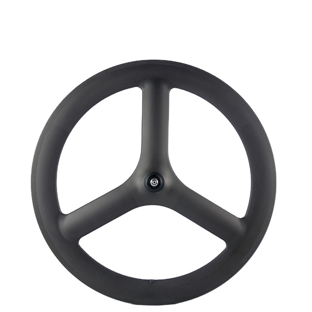 New Design 700C 3K Glossy/Matte 50mm Depth Carbon Tri-Spoke Wheels