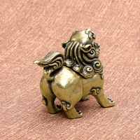 Artisanat en laiton mini brûleur d'encens en cuivre lion brûleur d'encens en cuivre licorne classique rétro