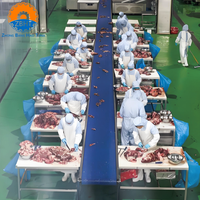 Table de découpe et de désossage en acier inoxydable pour viande, table de travail pour l'abattage de bovins et porcs, équipement de boucherie pour abattoir de chèvres