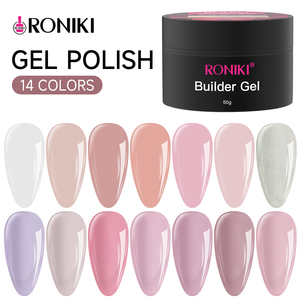RONIKI Resin Baru Grosir Label Pribadi Bebas Hema Jelly UV Extension Hard <span class=keywords><strong>Gel</strong></span> Pembentuk Kuku Hard <span class=keywords><strong>Gel</strong></span> Cat Kuku untuk Salon - Product Image 1