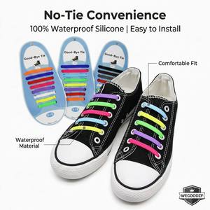 <span class=keywords><strong>Lacets</strong></span> <span class=keywords><strong>élastiques</strong></span> en silicone imperméables sans nœuds pour enfants et adultes, <span class=keywords><strong>lacets</strong></span> en caoutchouc pour baskets, lot de 16 pièces, accessoires de chaussures faciles à nettoyer - Product Image 3