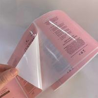 Rouleau d'étiquettes auto-adhésives personnalisées en vinyle PP brillant imperméable aux UV imprimé pour bouteille de cosmétiques perruque