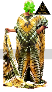 African Women's Long Kaftan Dress Hand Tie Dye <b>Chiffon</b> Asymmetrical Neckline Lace Decoration Sleeved Work Occasions OEM Seller - Product Image 2