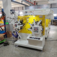 Machine d'impression d'étiquettes textiles flexo multicolores automatique, largeur d'impression 140 mm, imprimante d'étiquettes tissées pour vêtements