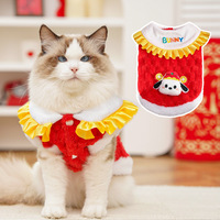 Vêtements pour animaux de compagnie, chien et chat, style mignon, doublure en coton écologique, double couche, fourrure épaisse, accessoires pour animaux de compagnie, Tang, nouvelle année, automne, hiver