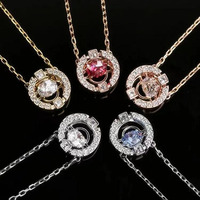 Collar de Aleación de Cristal SW de Diseño, Collar de Mujer, Joyería de la Serie 'Corazón Pulsante', el Mejor Regalo para el Día de San Valentín