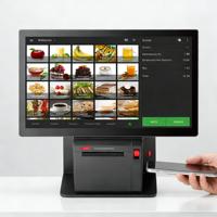 Sistema POS Android Inteligente Compacto FYJ-F2 con Impresora de Recibos Integrada, Personalización de Menús para Restaurantes, Pago con Código QR y NFC