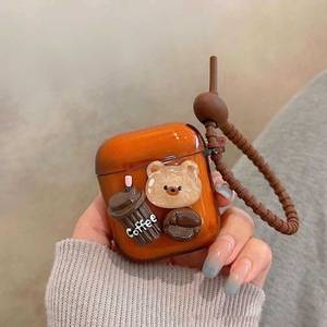 Adecuado para oso 3D de color caramelo estilo Instagram con cadena AirPods Pro funda para auriculares inalámbricos - Product Image 3