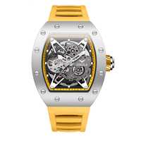 Jam Tangan Sport ONOLA 3838 Persegi, Mesin Otomatis, Alarm, Dial Kaca, Desain Ukiran Arab, Azan untuk Pria