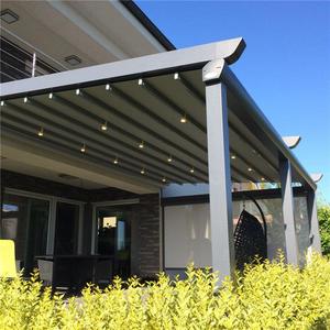 Pérgola Eléctrica Impermeable para Jardín, Toldo Retráctil de Aluminio Telescópico Automático, Techo de PVC para Balcón con Control Remoto - Product Image 4