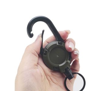 Outdoor Easy Pull Telescopic Steel Wire Rope Multifunctional ABS Retractable Badge Reel <b>Keychain</b> with Fashion Trend - Product Image 2