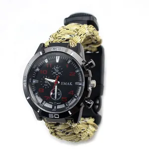 Wholesale Mountaineering Compass Survival Watch, Wholesale Hiking Custom Cheap Use Daily Gift Items Watch Women