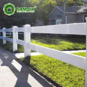 Sam-uk produce facile da montare a prova di UV bianco post allevamento di pollame pannello di plastica recinzione post fattoria ranch rail