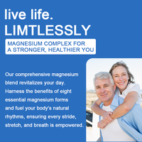 Capsules de complexe de magnésium OEM, complément de vitamines et de minéraux pour adultes et adolescents, favorise un sommeil réparateur, des os et des muscles plus forts
