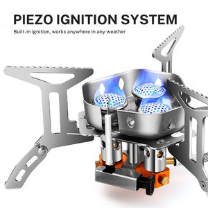 홈풀 가든 자동 3구 버너 스토브 야외 피크닉 캠핑 취사도구 가스 쿠커 휴대용 접이식 캠핑 스토브 - Product Image 3