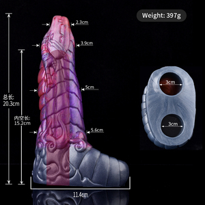 Funda de Silicona para Pene NNSX para Hombre, Funda de Dildo de Fantasía <span class=keywords><strong>Animal</strong></span> Hueca para Agrandamiento, Juguete Sexual, Funda para Pene, Juguete Sexual para Adultos - Product Image 2