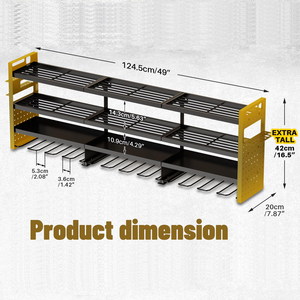 Organizador de herramientas eléctricas, estante de almacenamiento para garaje de montaje en pared, soporte de Taladro Inalámbrico, estante de utilidad resistente de 4 niveles - Product Image 2