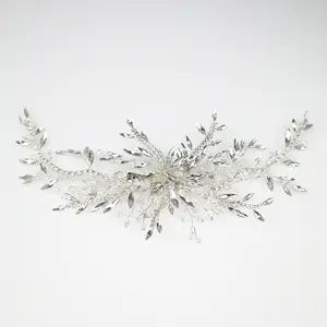 SG0914 Nieuwe Stijlvolle Handgemaakte Luxe Strass Meisjes Crystal Hoofddeksel Bruiloft Haar Clip Haar Accessoires