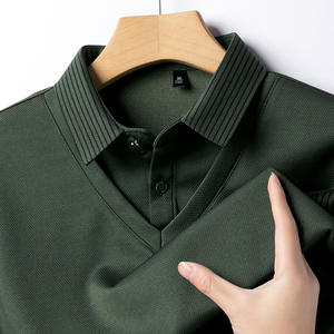 Camicia da <span class=keywords><strong>uomo</strong></span> primavera vacanza tempo libero due <span class=keywords><strong>POLO</strong></span> camicia a maniche lunghe camicia da <span class=keywords><strong>uomo</strong></span> sottile a Base larga - Product Image 4