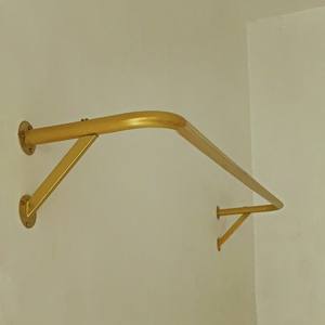 Porte-vêtements mural portable en fer pour magasin de détail, étagère latérale suspendue, tringle à vêtements, pour femmes et enfants, finition polie carrée - Product Image 6