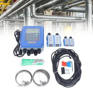 Compteur de <span class=keywords><strong>d</strong></span>ébit <span class=keywords><strong>d</strong></span>'eau ultrasonique sans contact, <span class=keywords><strong>mesure</strong></span> avec une précision de 1 %, enregistrement des données sur carte SD, large plage de tension, acier ABS - Product Image 5