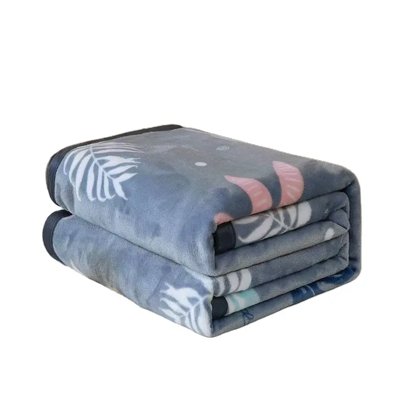 Couverture en velours pour femme, plaid doux au toucher, en fourrure et soie