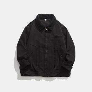 Custom Vintage Workwear Carpenter <strong>Chore</strong> <strong>Jacket</strong> With Lined <strong>Black</strong> Detroit Canvas Men's <strong>Jacket</strong> - Product Image 6