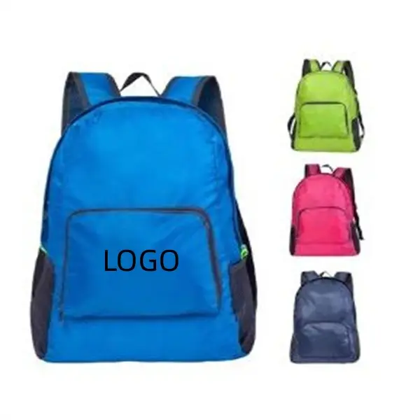 Waterproof Folding Backpack Bag Foldable Lightweight Durable Water Resistant Travel Backpack With Logo