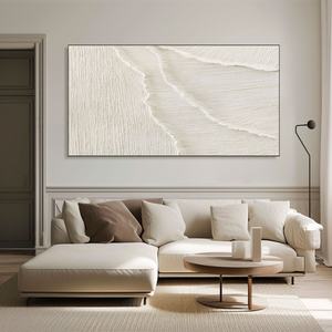 Pintura al Óleo Abstracta Pintada a Mano por un Artista, Arte de Pared en Lienzo para Sala de Estar Moderna, Decoración Minimalista para Hotel - Product Image 5